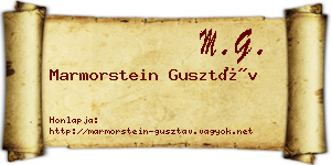 Marmorstein Gusztáv névjegykártya