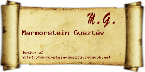 Marmorstein Gusztáv névjegykártya